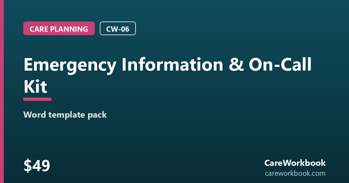 Emergency Information & On-Call Kit