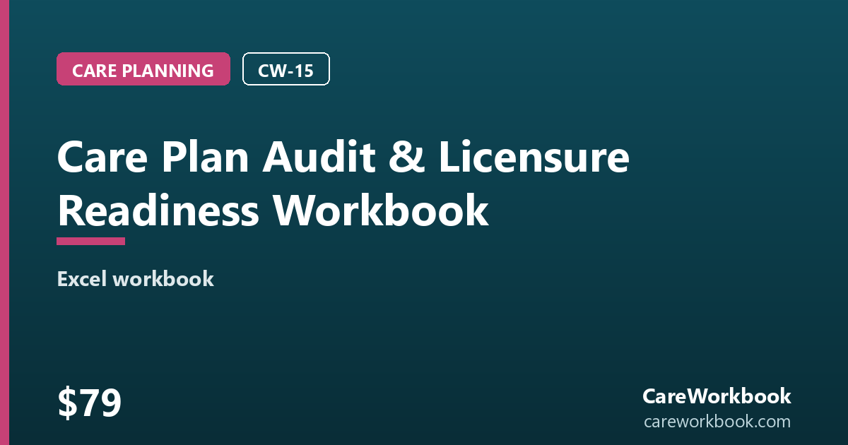 Care Plan Audit & Licensure Readiness Workbook
